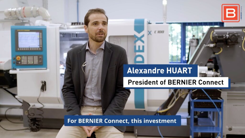 Alexandre Huart, president of BERNIER Connect, in the machinig area